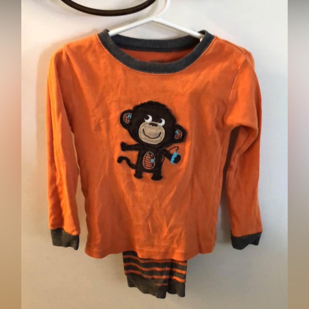 Boys Monkey Pajamas (Carters) - Size 4T